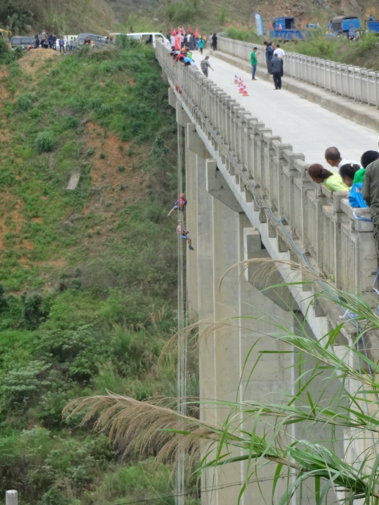The abseil off the bridge