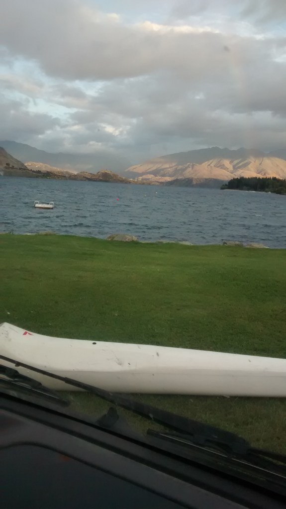 Considering going for a recovery paddle on Lake Wanaka with Marcel Hagener (I lasted 30mins!)