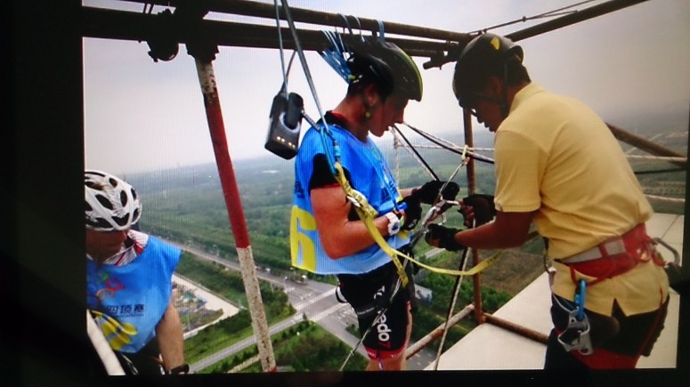 Myself about to jump off the hotel