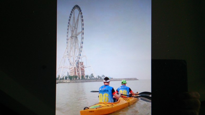 Start of long kayak, Hamish and I 