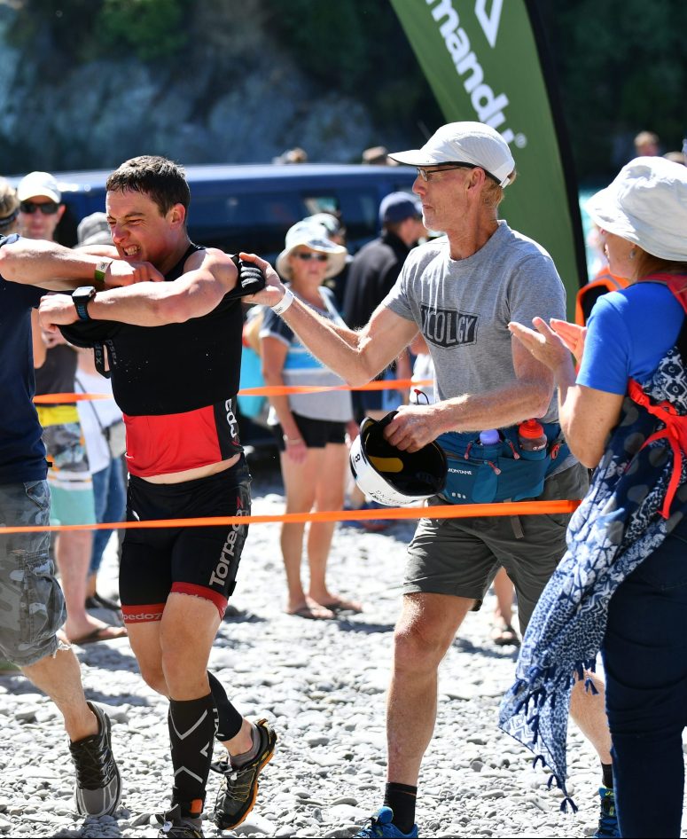 Ripping it off after getting outta the boat